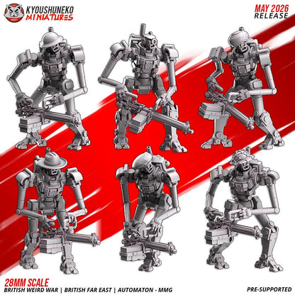 Weird War British Far East Automaton MMG Squad (6 models)