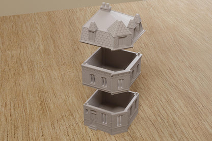 Wargaming Terrain WWII Dunkirk Row House 4 Various Scales Historical Wargaming