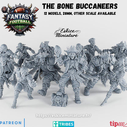 Fantasy Football The Bone Buccaneers Team 12 Models Highland Miniatures Various Scales