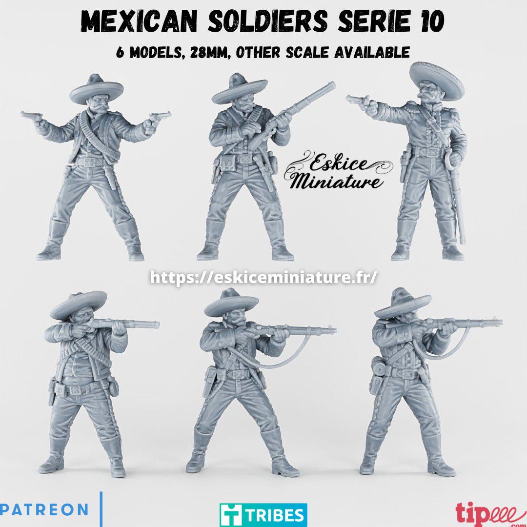 Wild West Mexican Soldiers Set (6 models) Various Scales Historical Wargaming