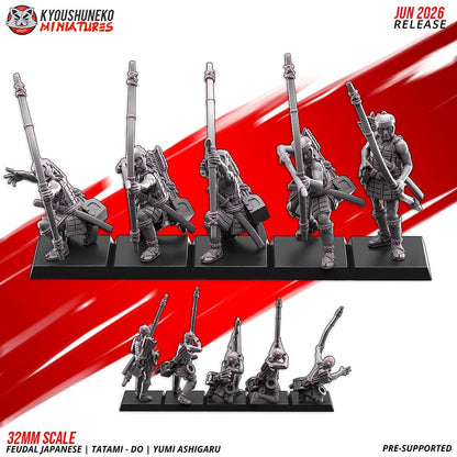 Feudal Japanese Late Sengoku Tatami-Do Ashigaru Archer Unit (10 models) Various Scales