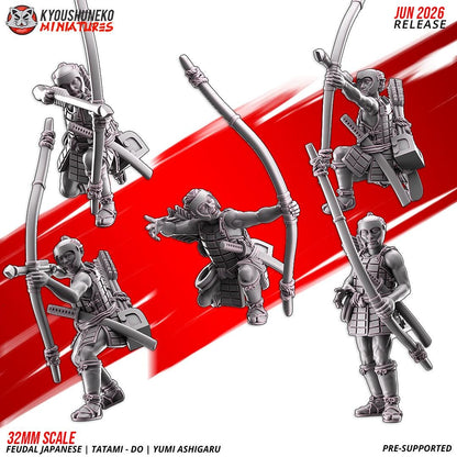 Feudal Japanese Late Sengoku Tatami-Do Ashigaru Archer Unit (10 models) Various Scales