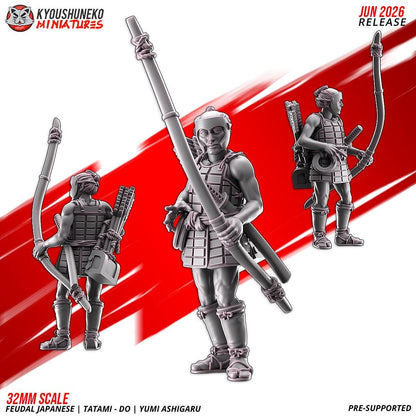 Feudal Japanese Late Sengoku Tatami-Do Ashigaru Archer Unit (10 models) Various Scales