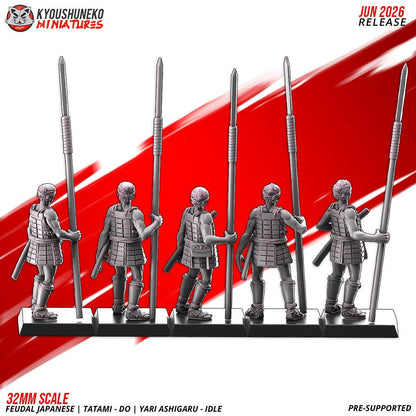 Feudal Japanese Late Sengoku Tatami-Do Ashigaru Spearmen Unit (10 models) Various Scales