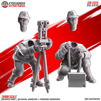WWII Japanese Naval Garrison Forward Observer Team (3 models) Various Scales Historical Wargaming