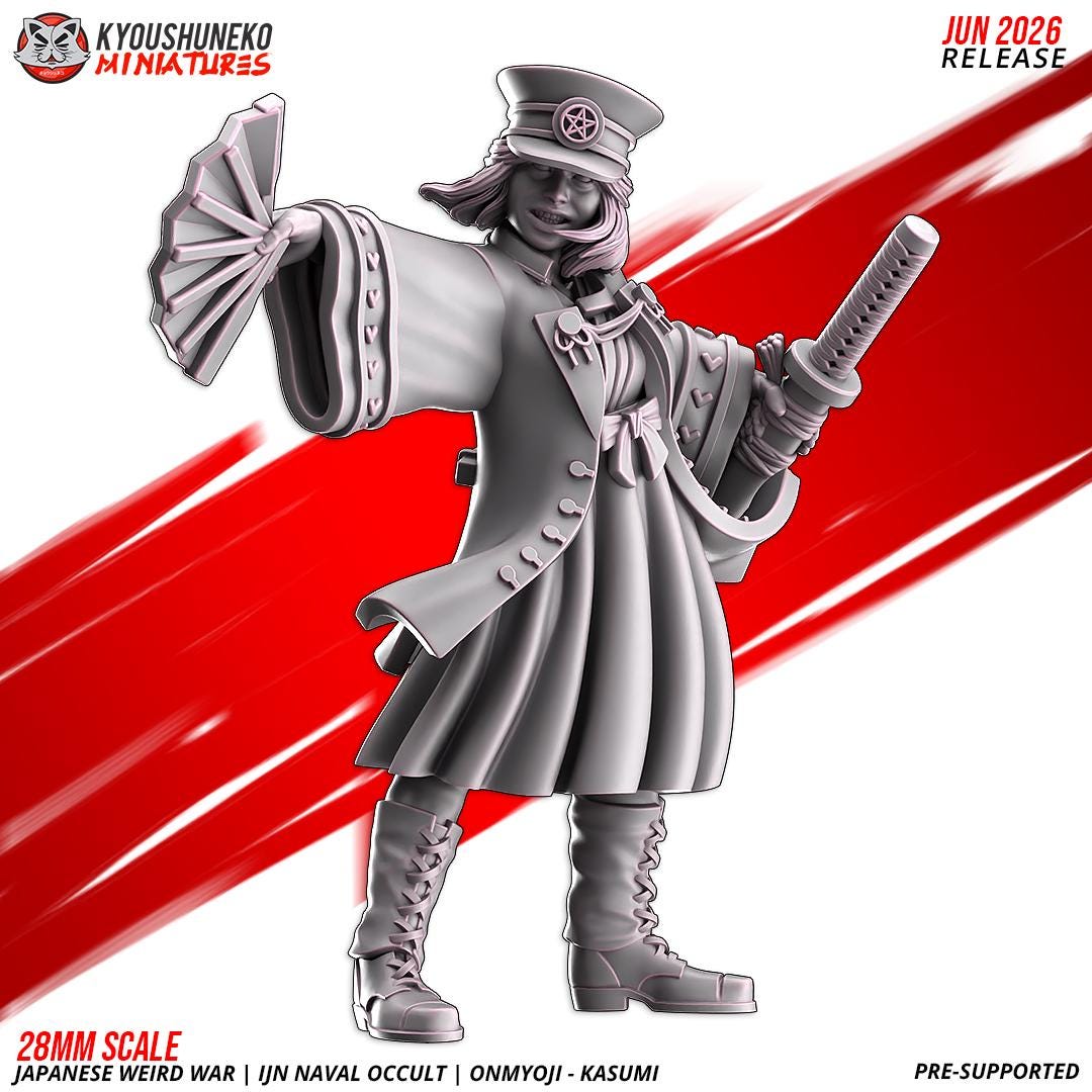 Weird War Naval Occult Officer Kasumi (1 models) Various Scales SF Wargaming