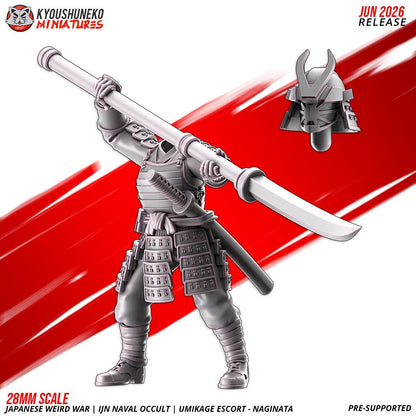 Weird War Japanese Naval Occult Umikage Escort Naginata Unit (10 models) Various Scales SF Wargaming