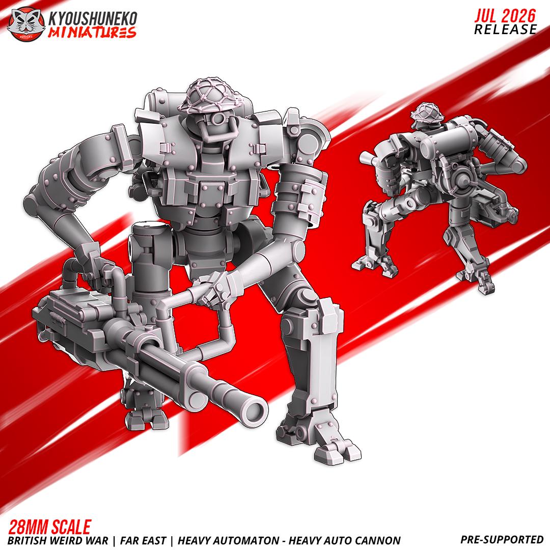 Weird War British Far East Heavy Automaton Heavy Autocannon (3 models) Various Scales