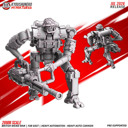 Weird War British Far East Heavy Automaton Heavy Autocannon (3 models) Various Scales