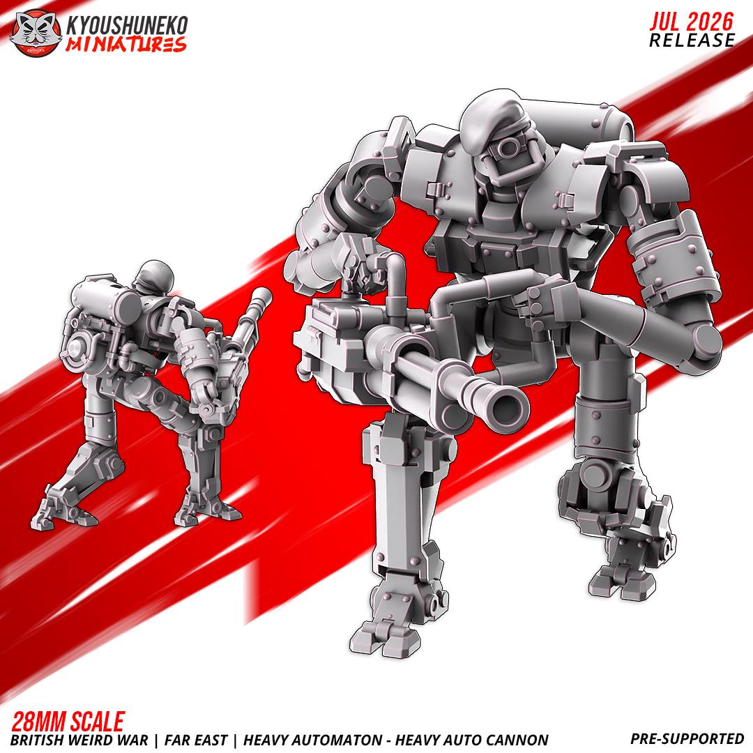 Weird War British Far East Heavy Automaton Heavy Autocannon (3 models) Various Scales