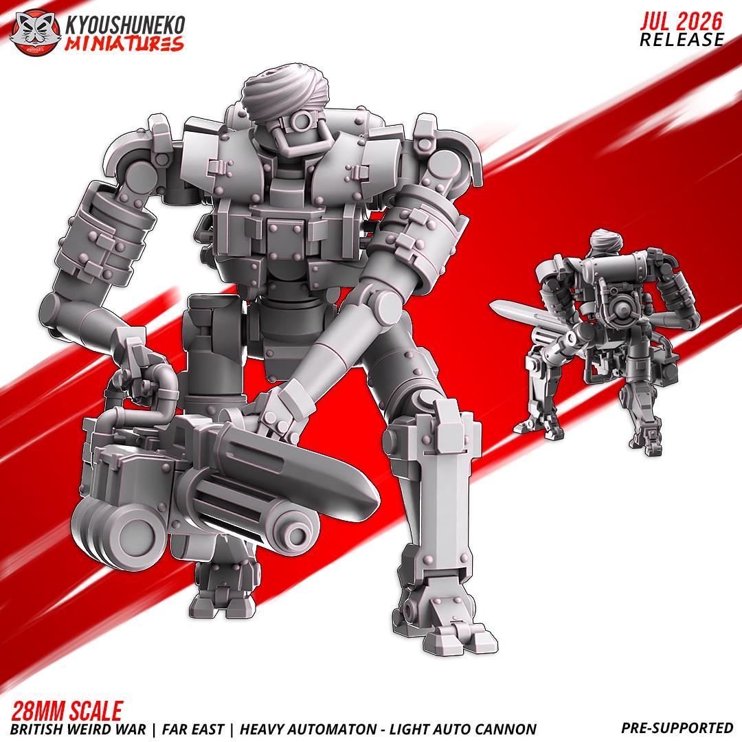 Weird War British Far East Heavy Automaton Light Autocannon (3 models) Various Scales