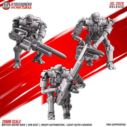 Weird War British Far East Heavy Automaton Light Autocannon (3 models) Various Scales