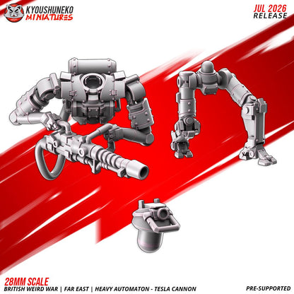 Weird War British Far East Heavy Automaton Tesla Cannon (3 models) Various Scales