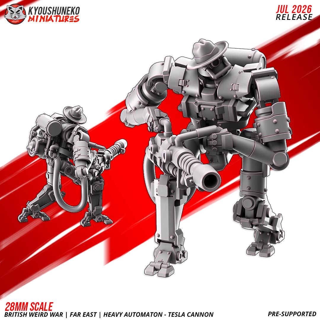Weird War British Far East Heavy Automaton Tesla Cannon (3 models) Various Scales