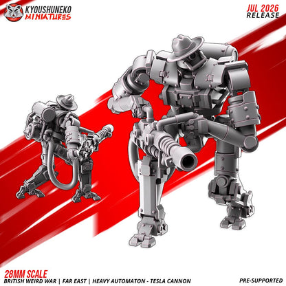 Weird War British Far East Heavy Automaton Tesla Cannon (3 models) Various Scales