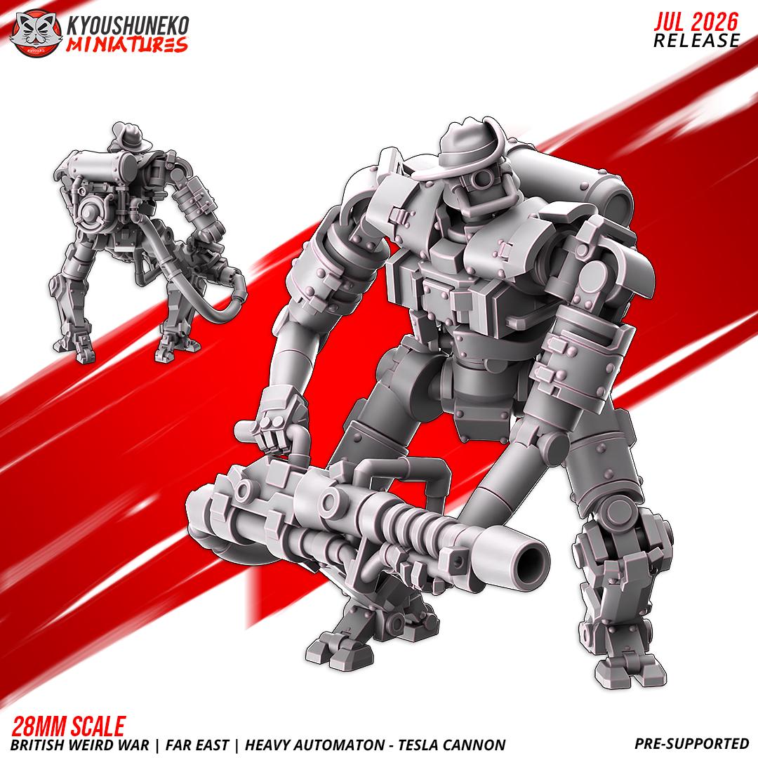Weird War British Far East Heavy Automaton Tesla Cannon (3 models) Various Scales
