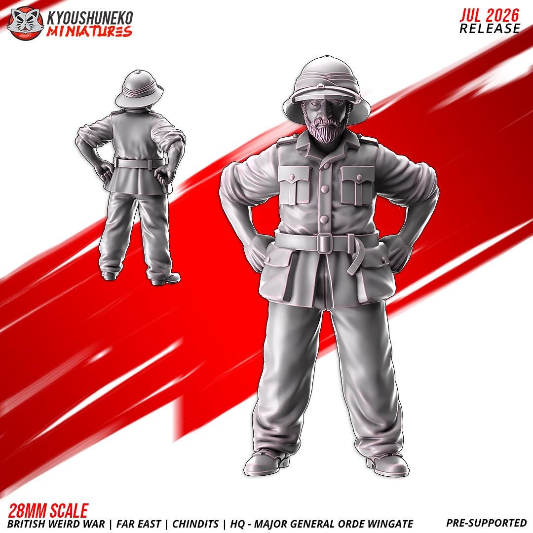 WWII British Far East Chindit Major General Orde Wingate with Bodyguards (3 models) Various Scales