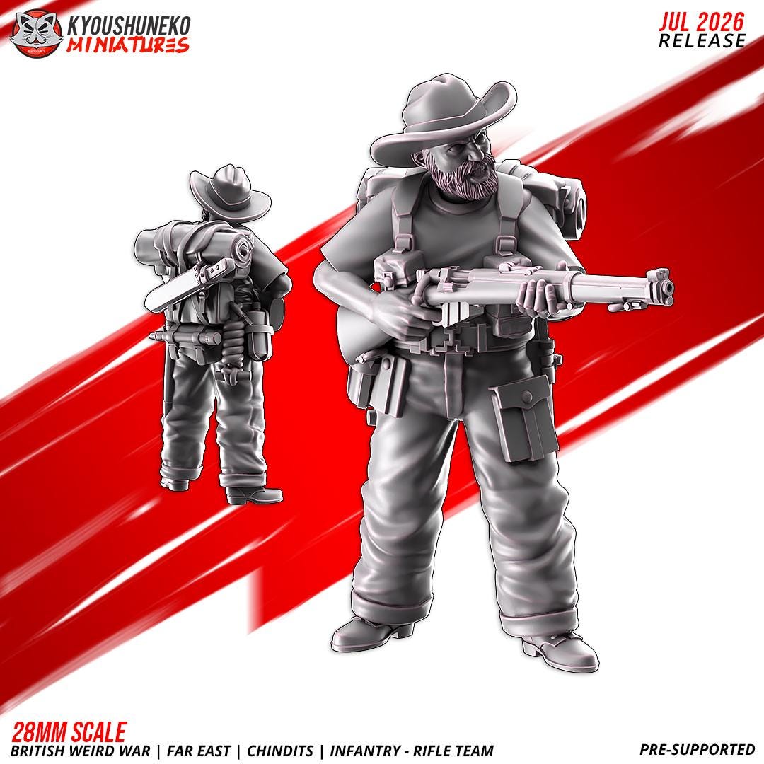 WWII British Far East Chindit Infantry Squad (10 models) Various Scales