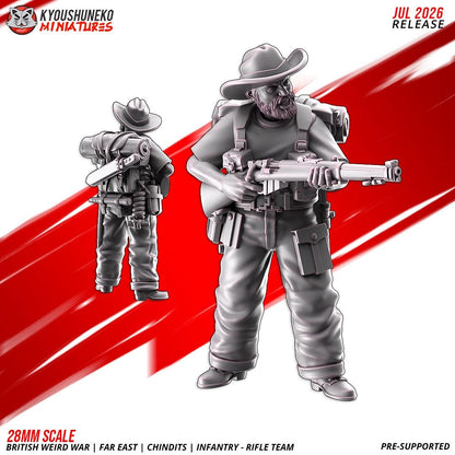 WWII British Far East Chindit Infantry Squad (10 models) Various Scales