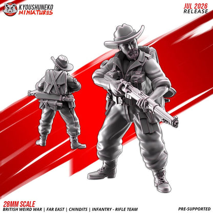 WWII British Far East Chindit Infantry Squad (10 models) Various Scales