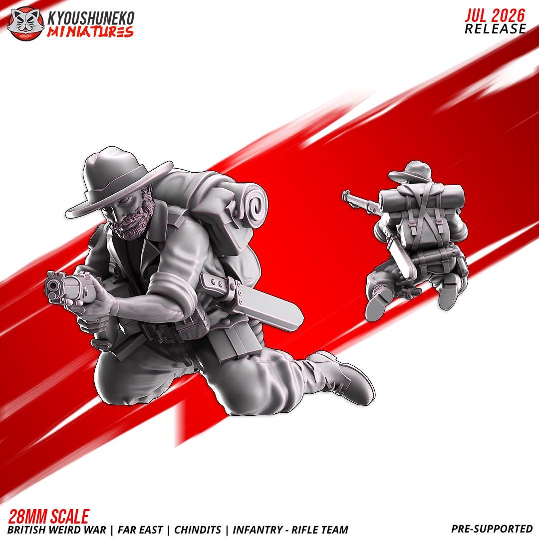 WWII British Far East Chindit Infantry Squad (10 models) Various Scales