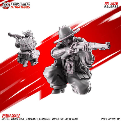 WWII British Far East Chindit Infantry Squad (10 models) Various Scales