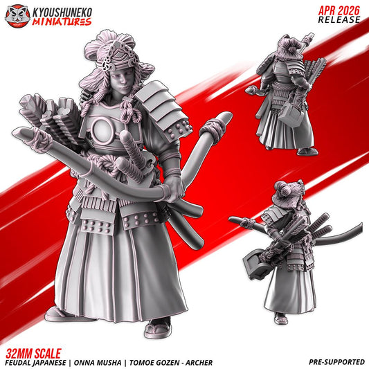 Feudal Japanese Tomoe Gozen Archer (1 model) Various Scales