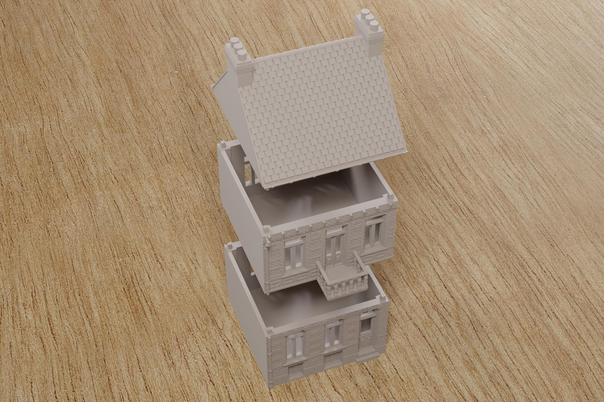 Wargaming Terrain WWII Dunkirk Row House 2 Various Scales Historical Wargaming