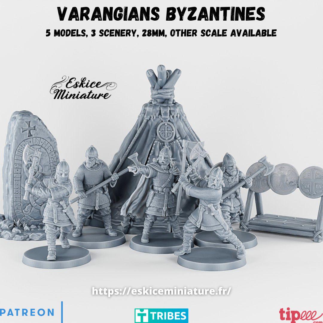 Ancient Byzantine Varangian Guard Set (8 models) Various Scales Historical Wargaming