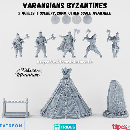 Ancient Byzantine Varangian Guard Set (8 models) Various Scales Historical Wargaming