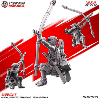 Feudal Japanese Late Sengoku Tatami-Do Ashigaru Archer Unit (10 models) Various Scales