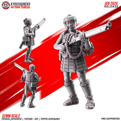 Feudal Japanese Late Sengoku Tatami-Do Ashigaru Musketmen Unit (10 models) Various Scales