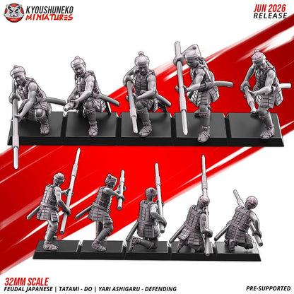 Feudal Japanese Late Sengoku Tatami-Do Ashigaru Spearmen Unit (10 models) Various Scales