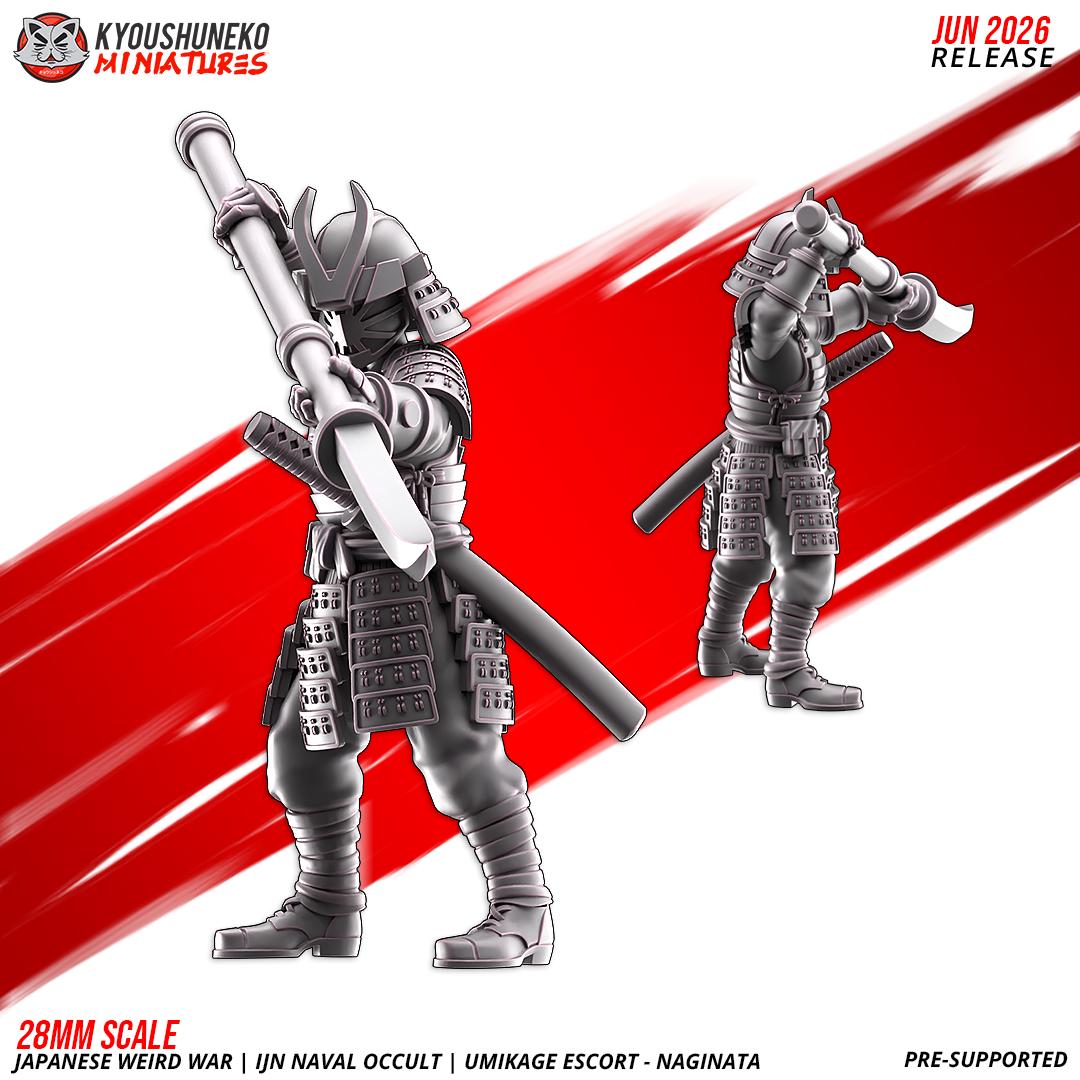 Weird War Japanese Naval Occult Umikage Escort Naginata Unit (10 models) Various Scales SF Wargaming