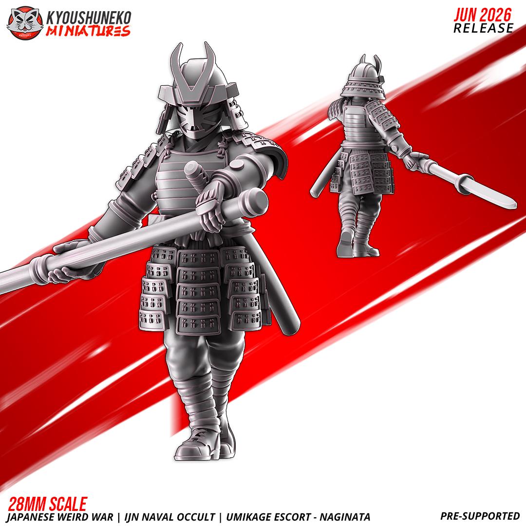 Weird War Japanese Naval Occult Umikage Escort Naginata Unit (10 models) Various Scales SF Wargaming
