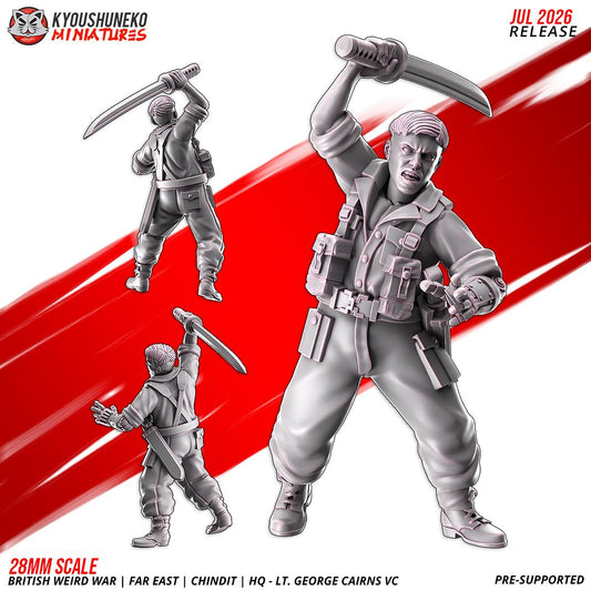 Weird War British Far East Chindit HQ Lt Cairns VC (1 models) Various Scales SF Wargaming