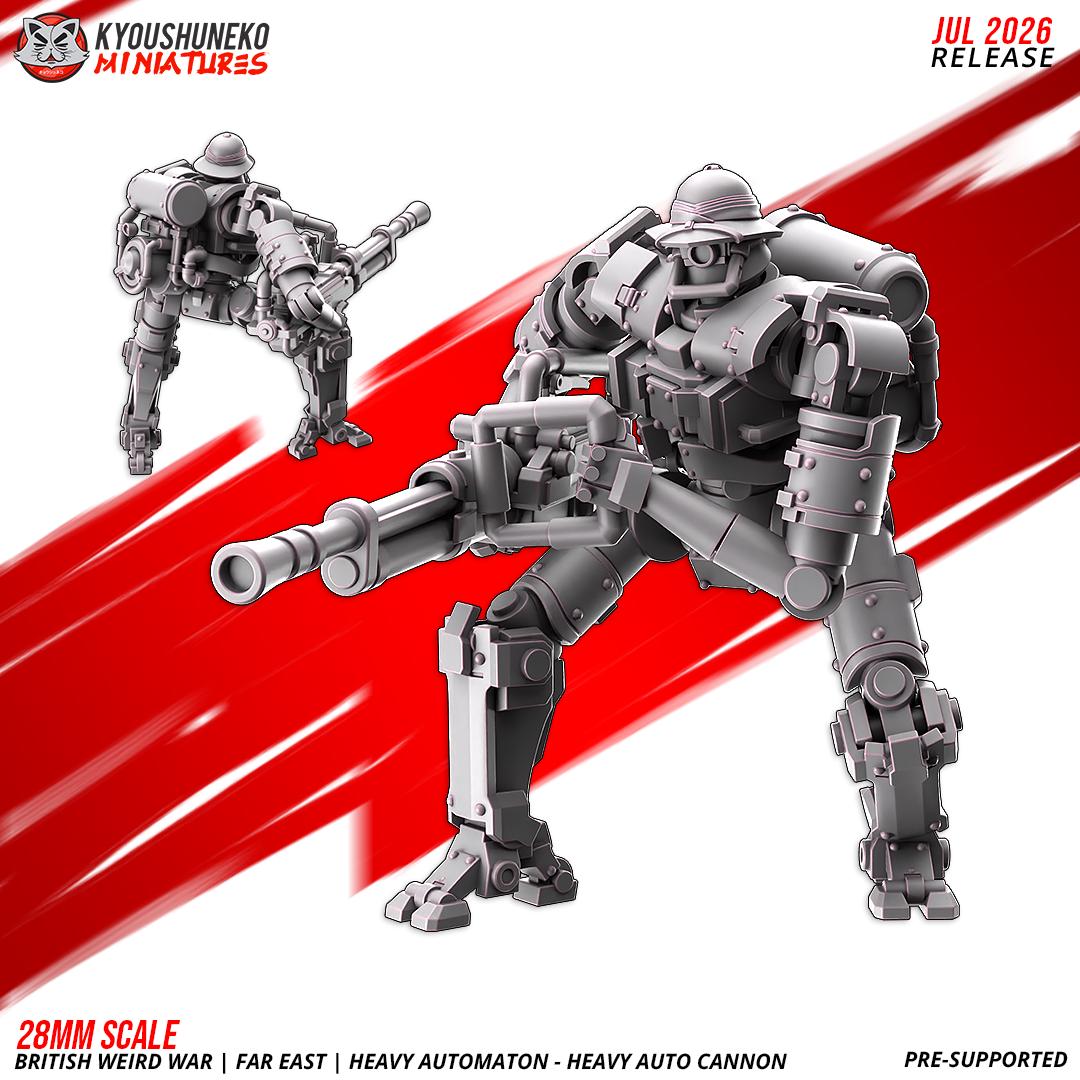 Weird War British Far East Heavy Automaton Heavy Autocannon (3 models) Various Scales