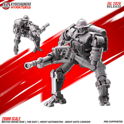 Weird War British Far East Heavy Automaton Heavy Autocannon (3 models) Various Scales