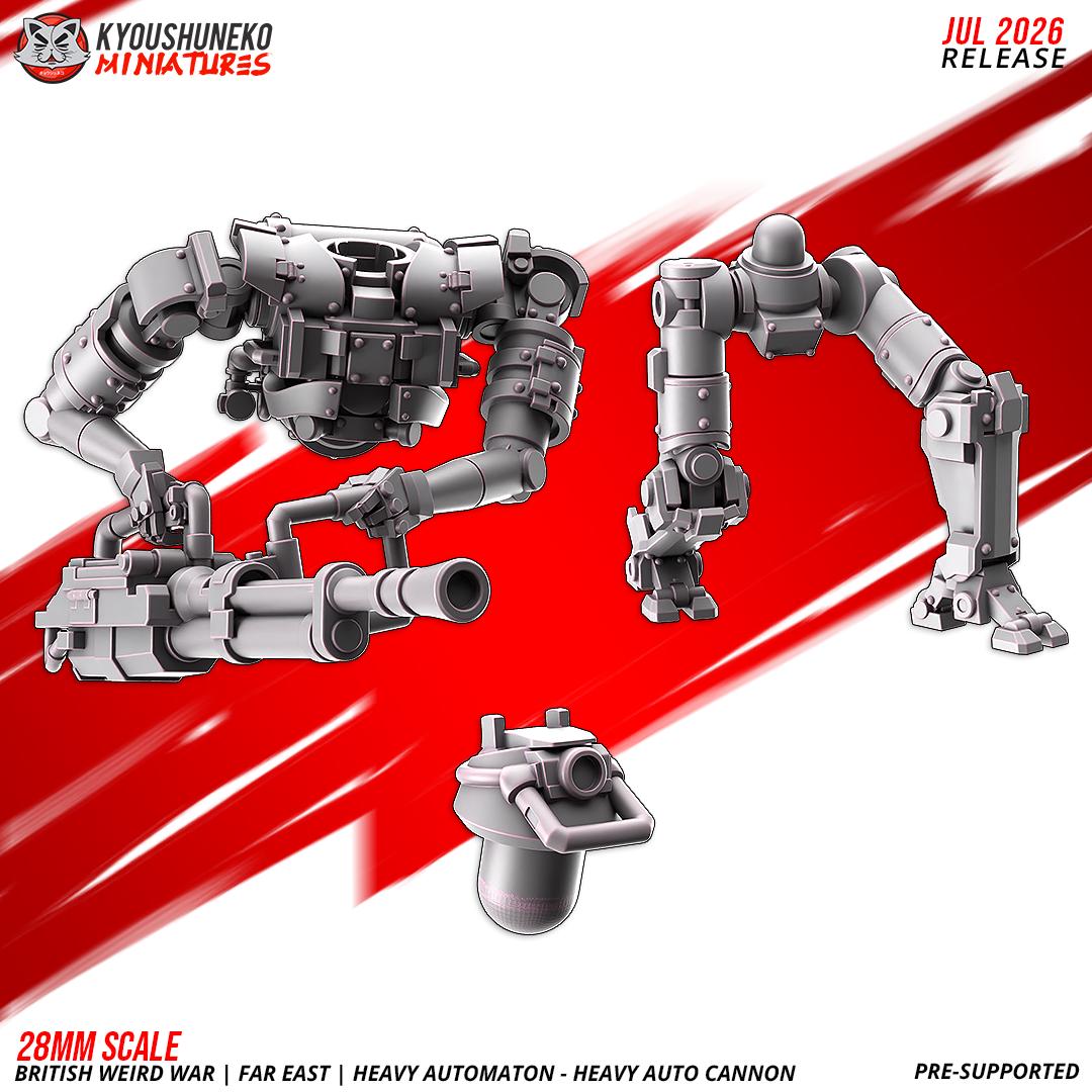 Weird War British Far East Heavy Automaton Heavy Autocannon (3 models) Various Scales