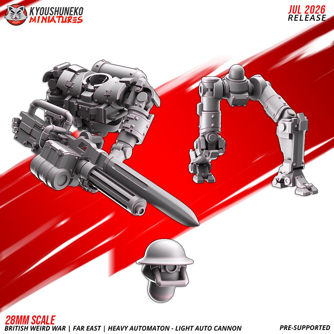 Weird War British Far East Heavy Automaton Light Autocannon (3 models) Various Scales