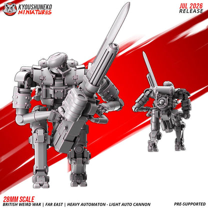 Weird War British Far East Heavy Automaton Light Autocannon (3 models) Various Scales