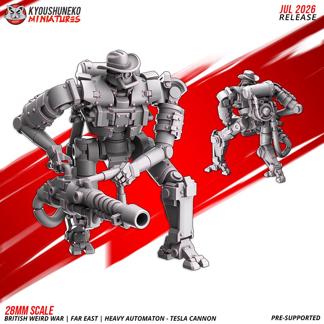 Weird War British Far East Heavy Automaton Tesla Cannon (3 models) Various Scales