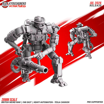 Weird War British Far East Heavy Automaton Tesla Cannon (3 models) Various Scales