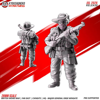 WWII British Far East Chindit Major General Orde Wingate with Bodyguards (3 models) Various Scales