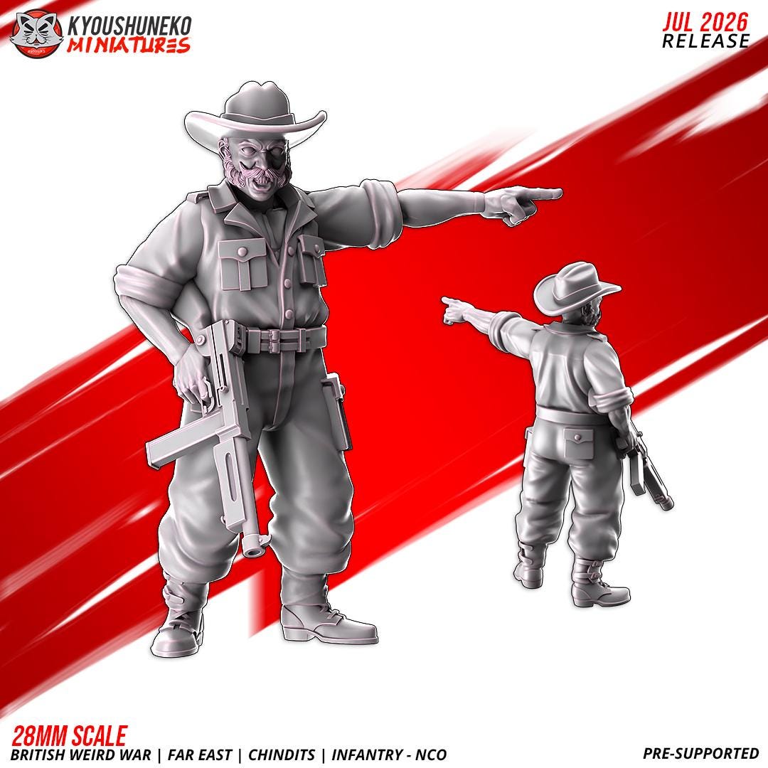 WWII British Far East Chindit NCO Set (2 models) Various Scales Historical Wargaming