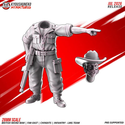 WWII British Far East Chindit NCO Set (2 models) Various Scales Historical Wargaming