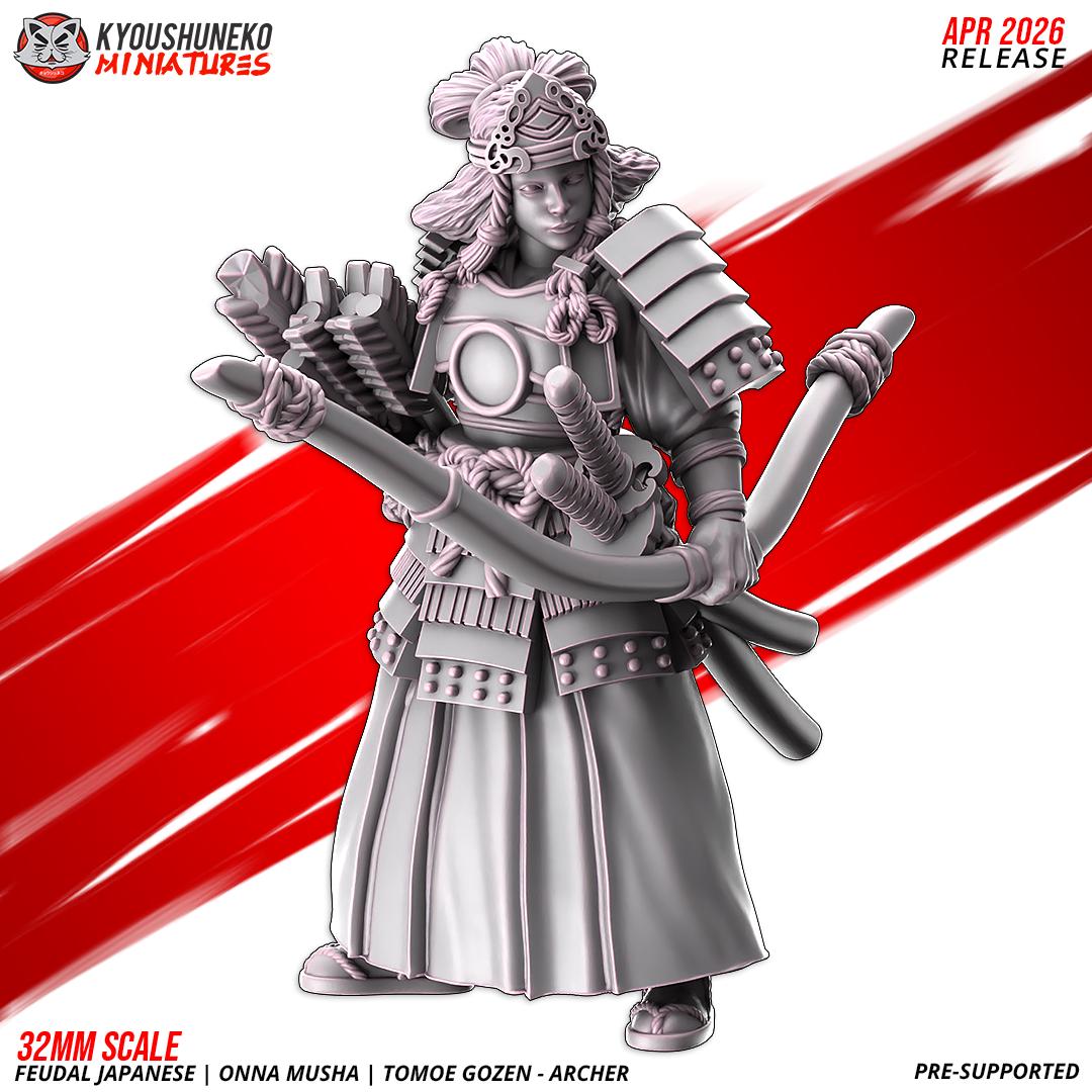 Feudal Japanese Tomoe Gozen Archer (1 model) Various Scales