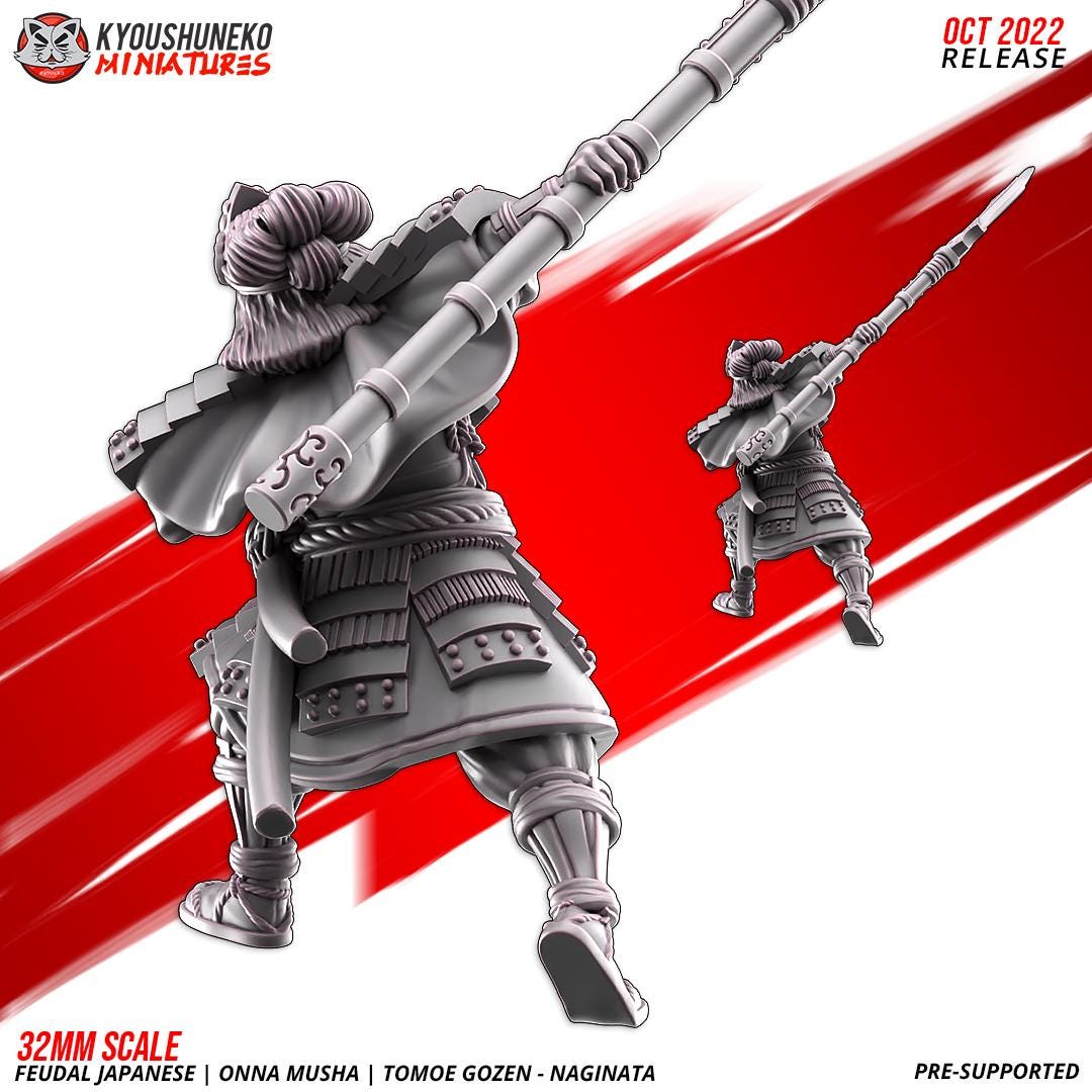Feudal Japanese Tomoe Gozen Naginata (1 model) Various Scales