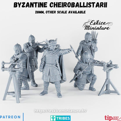 Ancient Byzantine Cheiroballistarii Unit (5 models) Various Scales Historical Wargaming