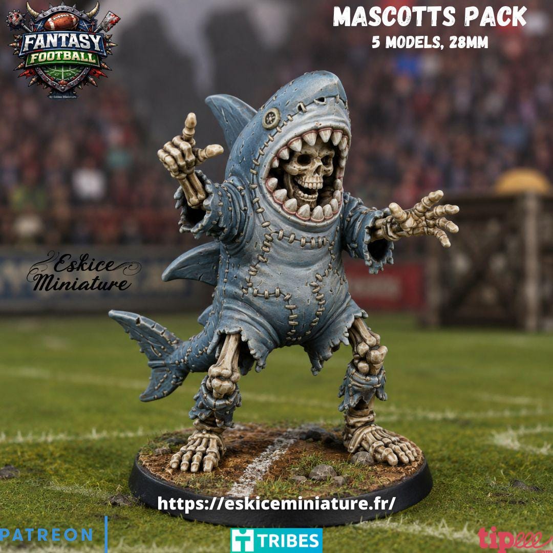 Fantasy Football Mascots Pack 5 Models Highland Miniatures Various Scales